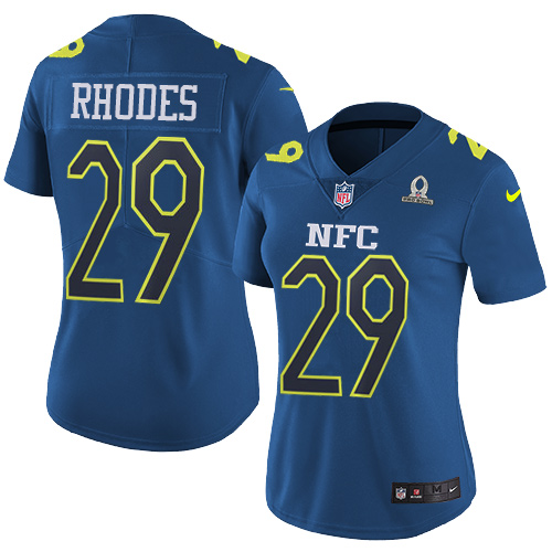 Nike Vikings #29 Xavier Rhodes Navy Women's Stitched NFL Limited NFC Pro Bowl Jersey